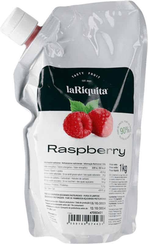 28,95 € Free Shipping | Cocktail Fruit Purée La Riquita Spain 1 L Raspberry Alcohol-Free