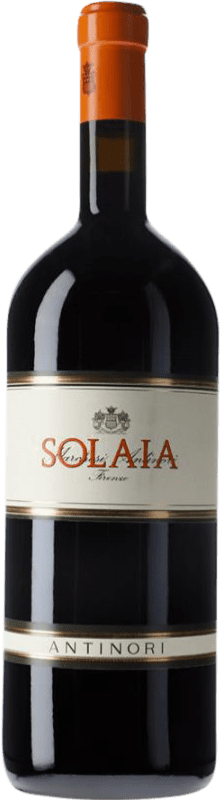 1 559,95 € Бесплатная доставка | Красное вино Marchesi Antinori Solaia I.G.T. Toscana Тоскана Италия Cabernet Sauvignon — Каберне Совиньон, Sangiovese — Санджовезе, Cabernet Franc — Каберне Фран Бутылка Магнум 1,5 L