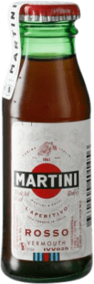 104,95 € Envío gratis | Caja de 50 unidades Vermut Martini Rosso Italia Botellín Miniatura 5 cl