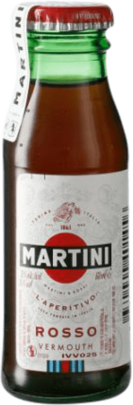 109,95 € Kostenloser Versand | 50 Einheiten Box Wermut Martini Rosso Italien Miniaturflasche 5 cl