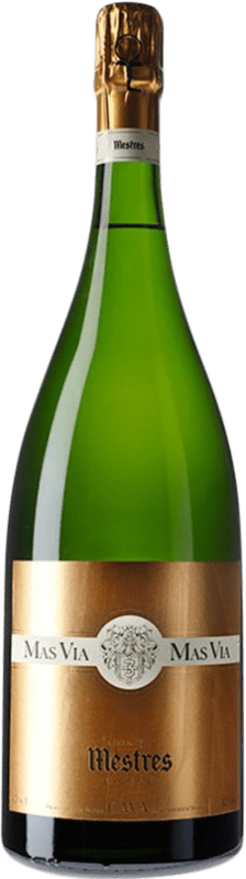 329,95 € 送料無料 | 白スパークリングワイン Mestres Mas Via グランド・リザーブ D.O. Cava カタロニア スペイン Macabeo, Xarel·lo, Parellada マグナムボトル 1,5 L