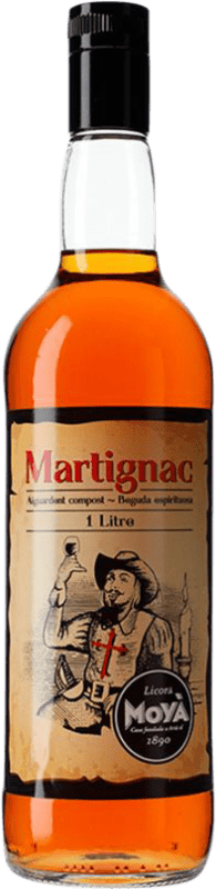 13,95 € Spedizione Gratuita | Brandy Moya Martignac Spagna Bottiglia 1 L