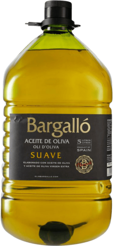 63,95 € Envío gratis | Aceite de Oliva Bargalló Virgen Suave España Garrafa 5 L