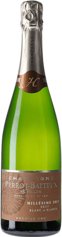 46,95 € Envio grátis | Espumante branco Perrot Batteux Blanc de Blancs Premier Cru Brut A.O.C. Champagne Champagne França Chardonnay Garrafa 75 cl