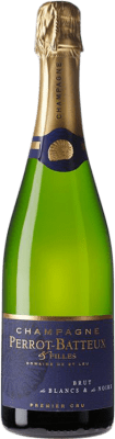 59,95 € Бесплатная доставка | Белое игристое Perrot Batteux de Blancs & de Noirs Premier Cru брют A.O.C. Champagne шампанское Франция Pinot Black, Chardonnay бутылка 75 cl
