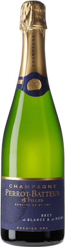 57,95 € 免费送货 | 白起泡酒 Perrot Batteux de Blancs & de Noirs Premier Cru 香槟 A.O.C. Champagne 香槟酒 法国 Pinot Black, Chardonnay 瓶子 75 cl