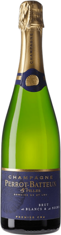 59,95 € Spedizione Gratuita | Spumante Bianco Perrot Batteux Brut 1er Premier Cru, Blanc de Noirs A.O.C. Champagne champagne Francia Pinot Nero, Chardonnay 75 cl