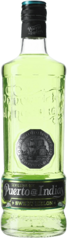 18,95 € 免费送货 | 金酒 Puerto de Indias Sweet Melon 安达卢西亚 西班牙 瓶子 70 cl