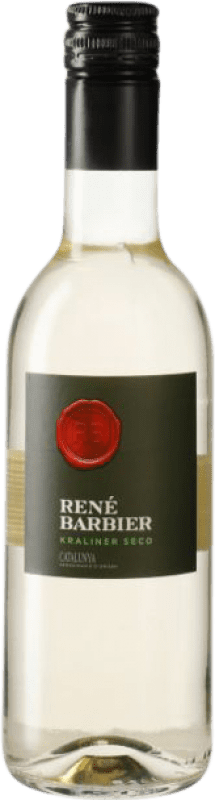 4,95 € Spedizione Gratuita | Vino Bianco René Barbier Kraliner Seco — Secco D.O. Penedès Catalogna Spagna Macabeo, Xarel·lo, Parellada Bottiglietta 25 cl