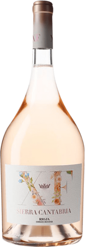 64,95 € Envio grátis | Vinho Rosé Sierra Cantabria XF Rosado D.O.Ca. Rioja La Rioja Espanha Tempranillo, Grenache, Viura, Tempranillo Branco, Sauvignon Branca, Maturana Branca Garrafa Magnum 1,5 L