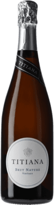 19,95 € Kostenloser Versand | Weißer Sekt Parxet Titiana Brut Nature Vintage D.O. Alella Katalonien Spanien Chardonnay 75 cl