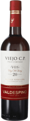 61,95 € Kostenloser Versand | Likörwein Valdespino CP Palo Cortado VOS Very Old Sherry — Sehr Alter D.O. Jerez-Xérès-Sherry Andalusien Spanien Palomino Fino 20 Jahre Medium-Flasche 50 cl