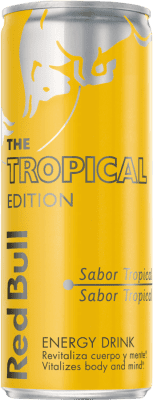 23,95 € Free Shipping | 12 units box Soft Drinks & Mixers Red Bull Energy Drink Tropical Edition Spain Can 25 cl