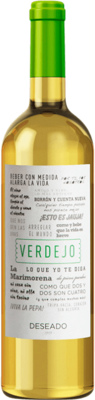 4,95 € Envoi gratuit | Vin blanc BAS Deseado Blanco Castilla La Mancha Espagne Verdejo Bouteille 75 cl