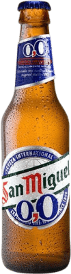21,95 € Envio grátis | Caixa de 24 unidades Cerveja San Miguel 0,0 Andaluzia Espanha Garrafa Pequena 25 cl Sem Álcool