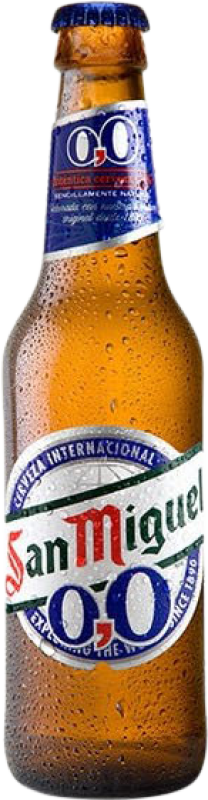 21,95 € 免费送货 | 盒装24个 啤酒 San Miguel 0,0 安达卢西亚 西班牙 小瓶 25 cl 不含酒精