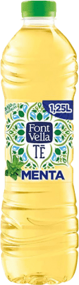 9,95 € 免费送货 | 盒装6个 水 Font Vella Te Verde Menta 西班牙 瓶子 1 L