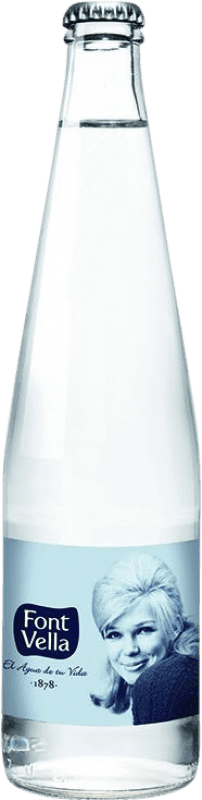 9,95 € 免费送货 | 盒装24个 水 Font Vella Mineral Natural — 天然矿物 西班牙 三分之一升瓶 33 cl 玻璃