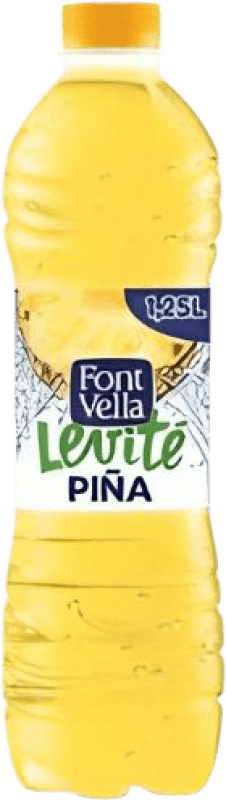 10,95 € Envio grátis | Caixa de 6 unidades Água Font Vella Levité Piña Espanha Garrafa 1 L