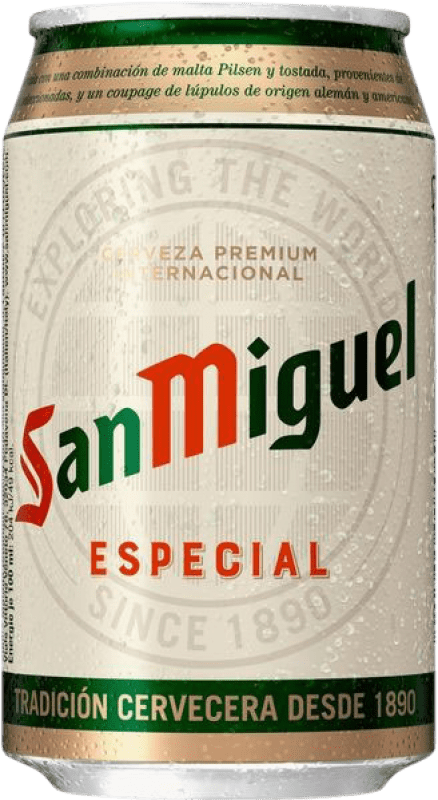 19,95 € 送料無料 | 24個入りボックス ビール San Miguel 特別 アンダルシア スペイン 缶 33 cl
