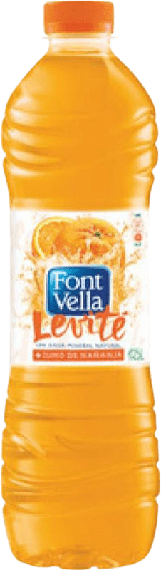 14,95 € Envio grátis | Caixa de 12 unidades Água Font Vella Levité Naranja Espanha Garrafa Medium 50 cl