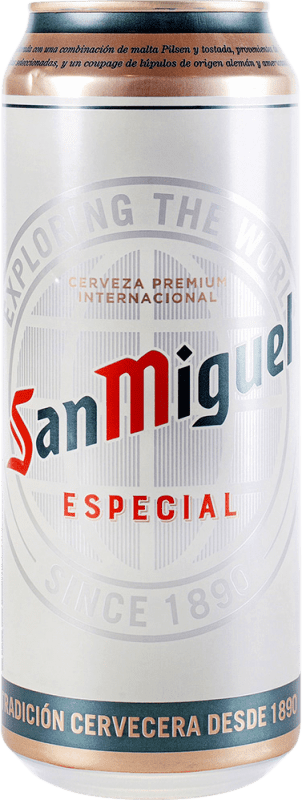 39,95 € Envío gratis | Caja de 24 unidades Cerveza San Miguel Andalucía España Lata 50 cl