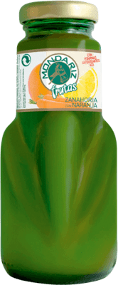 33,95 € Kostenloser Versand | 24 Einheiten Box Getränke und Mixer Mondariz Frutas Zanahoria y Naranja Galizien Spanien Kleine Flasche 20 cl