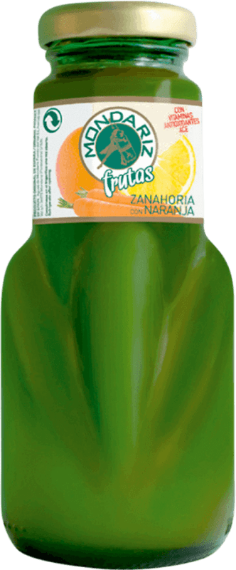 33,95 € Kostenloser Versand | 24 Einheiten Box Getränke und Mixer Mondariz Frutas Zanahoria y Naranja Galizien Spanien Kleine Flasche 20 cl
