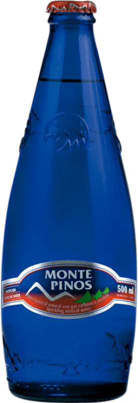 19,95 € 送料無料 | 20個入りボックス 水 Monte Pinos Frizzante — 微発泡, Mineral Natural — 天然ミネラル カスティーリャ・イ・レオン スペイン ミディアムボトル 50 cl ガラス