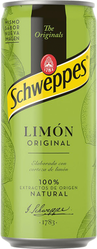 39,95 € Free Shipping | 24 units box Soft Drinks & Mixers Schweppes Limón Spain Can 20 cl