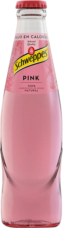39,95 € Envio grátis | Caixa de 24 unidades Refrescos e Mixers Schweppes Tónica Pink Vidrio RET Espanha Garrafa Pequena 20 cl