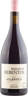 25,95 € Бесплатная доставка | Красное вино Márcio Lopes Pequenos Rebentos Atlántico I.G. Vinho Verde Minho Португалия Caíño Black, Pedral бутылка 75 cl