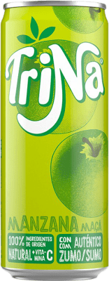 33,95 € Spedizione Gratuita | Scatola da 24 unità Bibite Trina Spagna Lattina 33 cl Manzana — Mela