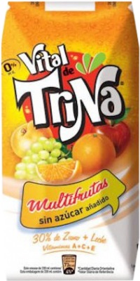 22,95 € Бесплатная доставка | Коробка из 24 единиц Напитки и миксеры Trina Vital Multifrutas Brick Испания 33 cl