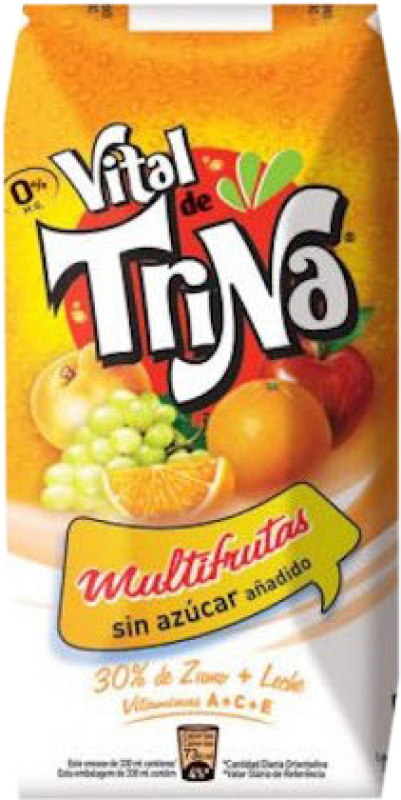 21,95 € Free Shipping | 24 units box Soft Drinks & Mixers Trina Vital Multifrutas Brick Spain One-Third Bottle 33 cl