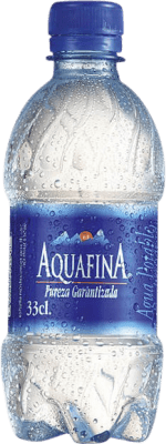 39,95 € Envio grátis | Caixa de 35 unidades Água Aquafina PET Espanha Garrafa Terço 33 cl