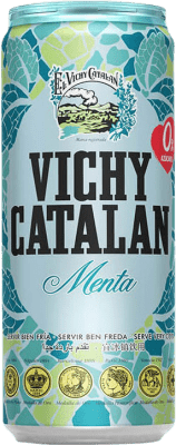 29,95 € 送料無料 | 24個入りボックス 水 Vichy Catalan Menta カタロニア スペイン アルミ缶 33 cl