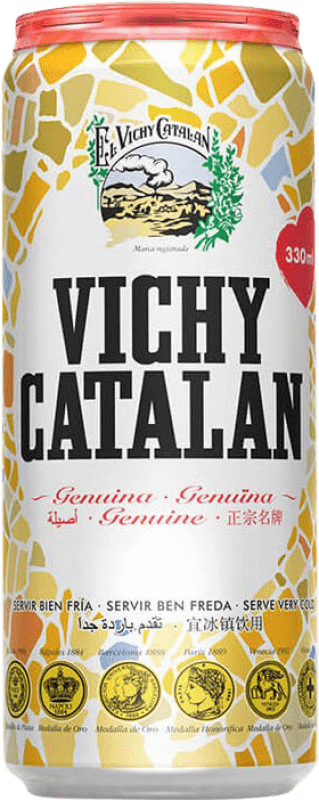 29,95 € 送料無料 | 24個入りボックス 水 Vichy Catalan オリジナル, Mineral Natural — 天然ミネラル カタロニア スペイン 缶 33 cl