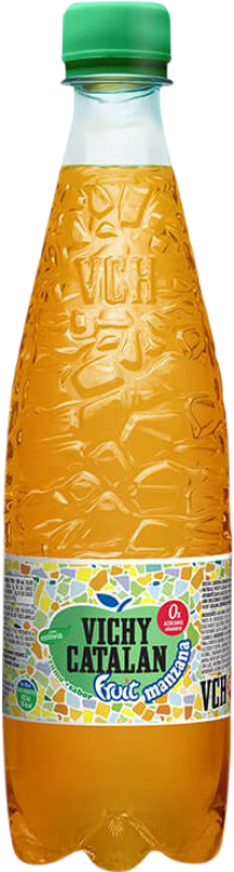 7,95 € 送料無料 | 24個入りボックス 水 Vichy Catalan Fruit Mineral Natural — 天然ミネラル カタロニア スペイン ミディアムボトル 50 cl PET — ペット Manzana — リンゴ