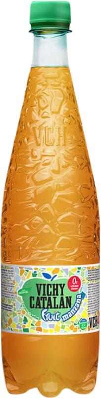 11,95 € Spedizione Gratuita | Scatola da 6 unità Acqua Vichy Catalan Fruit Mineral Natural — Minerale Naturale Catalogna Spagna 1 L PET Manzana — Mela