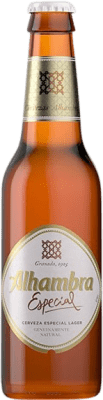 28,95 € Envio grátis | Caixa de 30 unidades Cerveja Alhambra Especial Andaluzia Espanha Garrafa Pequena 20 cl