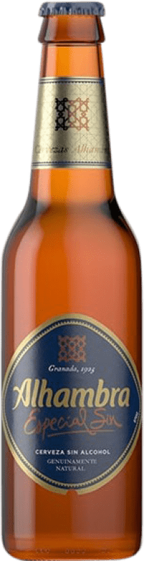 32,95 € Free Shipping | 30 units box Beer Alhambra Andalusia Spain Small Bottle 20 cl Alcohol-Free