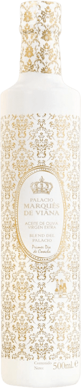 29,95 € Envío gratis | Aceite de Oliva Palacio Marqués de Viana AOVE Virgen Extra España Botella Medium 50 cl