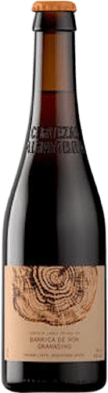 29,95 € Envio grátis | Caixa de 12 unidades Cerveja Alhambra Barrica Ron Andaluzia Espanha Garrafa Terço 33 cl