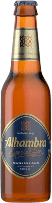 44,95 € Kostenloser Versand | 24 Einheiten Box Bier Alhambra Andalusien Spanien Drittel-Liter-Flasche 33 cl Alkoholfrei