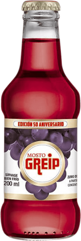 34,95 € Envío gratis | Caja de 24 unidades Refrescos Greip Rojo Tinto España Botellín 20 cl Mosto