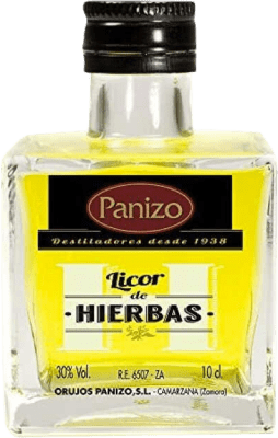 1,95 € Envio grátis | Licor de ervas Panizo Orujo Castela e Leão Espanha Garrafa Miniatura 5 cl