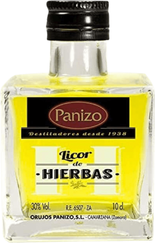 1,95 € Free Shipping | Herbal liqueur Panizo Orujo Castilla y León Spain Miniature Bottle 5 cl