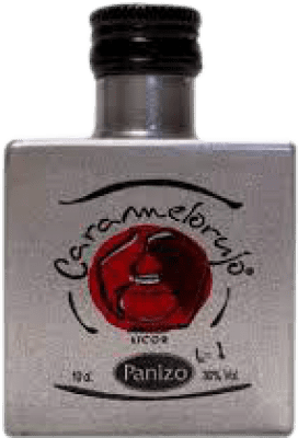 3,95 € Free Shipping | Pomace Brandy Panizo Cubo Caramel Castilla y León Spain Miniature Bottle 10 cl