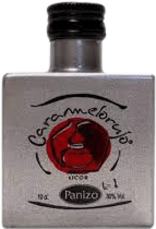 3,95 € 免费送货 | 西班牙渣酿白兰地 Orujo Panizo Cubo 卡斯蒂利亚莱昂 西班牙 小瓶装 10 cl Caramel — 焦糖